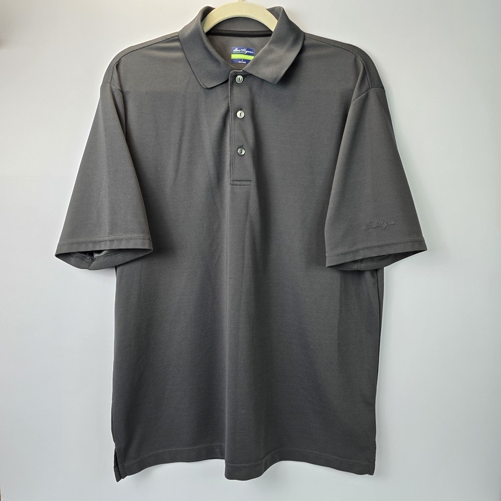 Ben Hogan Performance Polo Golf Shirt Size Large Collared Short‎ Sleeve Gray